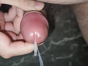 Frontal masturbation of a small fat step uncle