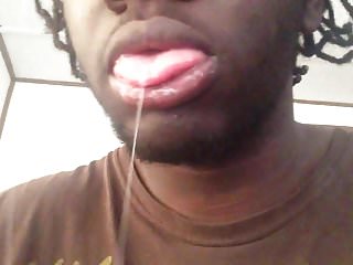 Tongue drooling spitting video 3 for...