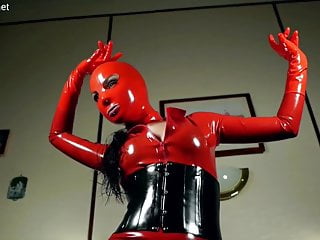 Red Catsuit, Latex Catsuit, Latex, Red Latex