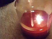Candle flames Shoot into Air as My Cum drips onto it.