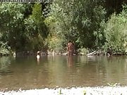 NATURIST MATURE COUPLE AT THE RIVER 