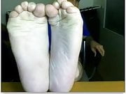 Straight guys feet on webcam #473