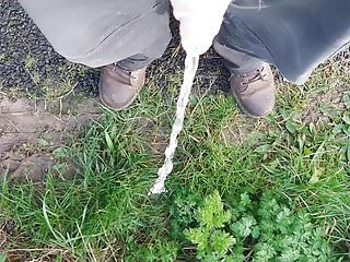 Pissing by the roadside...