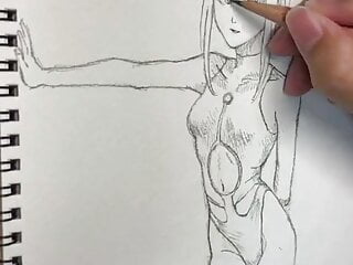 Softcore, Figure, Drawings, Females