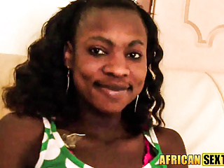 African babe&rsquo;s soft smiling lips are made for cock sucking