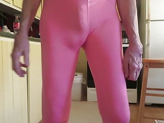 My little boner bulge in tight spandex leggings.