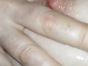 rubbing cum on tits