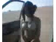 arabic girl with perfect body in desert with bra