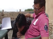 French milf cougar teacher sodomized n pussy creamed outdoor