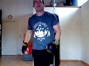 Kickbox Workout in the Gym..