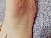 Hot lady's feet  after a sadhu board