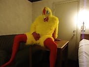 Chicken Costume on table