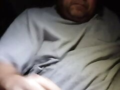 Fag esxposed Jerk his little cock in the Car