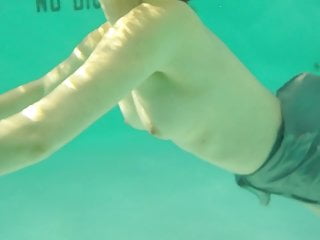 underwater wife tits at hotel pool