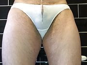Pissing in my little white cotton knickers