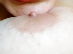 Me Licking My Milky Nipples 