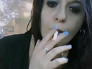 me Sandy Yardish having a Marboro menthol 100s cigarette 