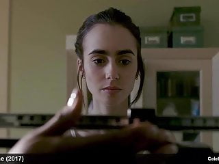 Lily Collins Exposing Her Skinny Body In Movie