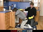 Cute plumber rides his horny cock  