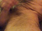 Cumming on my hairy chest