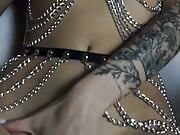 luxury girl in chains teases on camera