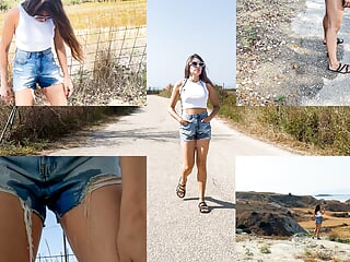 Talia Wetting Her Jeans and Panties on a Afternoon Walk