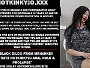 Big black dildo from MrHankey penetrates Hotkinkyjo’s anal hole
