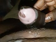 Slow motion handjob and cum out