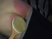 Nasty paddle beating for tiny red cheeks 