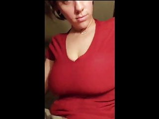 Christy sucks her own biggest boobs