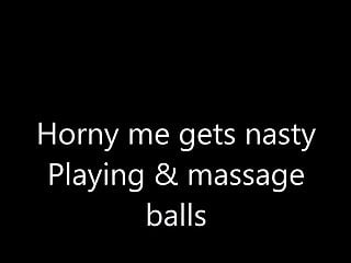 Horny me gets nasty playing massage...