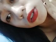 My Filipina showing her tongue