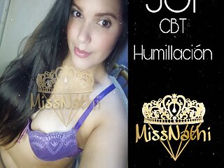 Humiliating Cuckold Husband, Handjob, CBT Torture, Slave