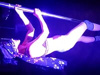 Just a crazy sexy pole dance, enjoining myself.