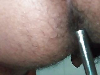 Indian gay ass with dildo rod...