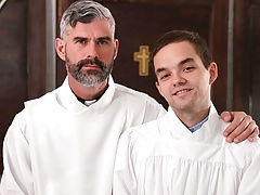 Twink Catholic Altar Boy Fucked By Priest During Training