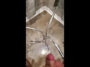 cum on glass table (slowmo at 26sec)