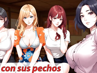 Spanish audio JOI hentai. Don&#039;t! They want to learn how to use their tits with you.