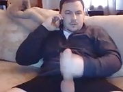 Handsome stocky dude with huge cock