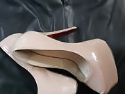 Mrs nude slutty red sole patent heels cummed 