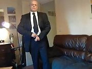 Wank in suit