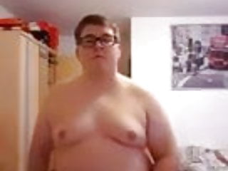 Fat boy show his body...