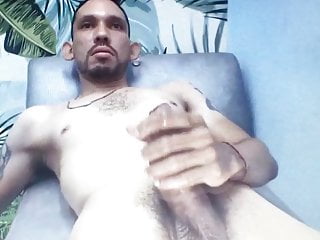 Hot Latino Edging His Big Thick Cock...