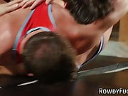 Gay Wrestler Riding Raw