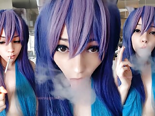 Egirl smoking in your face CLOSE UP (ask me for full vid)