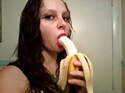 Babe Sucking on a Banana
