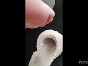 Slipper fetish new cream slipper dangle