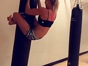 blonde dry humps a kick bag! (non-nude)