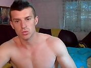 Fit guy jerks off on cam and cums