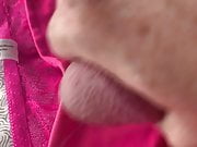 Pink panty cum